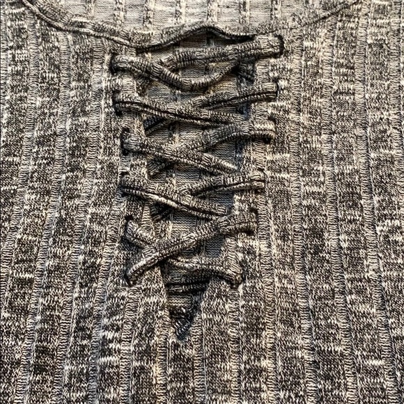 American Eagle ribbed with lace up front tank top - Picture 2 of 3